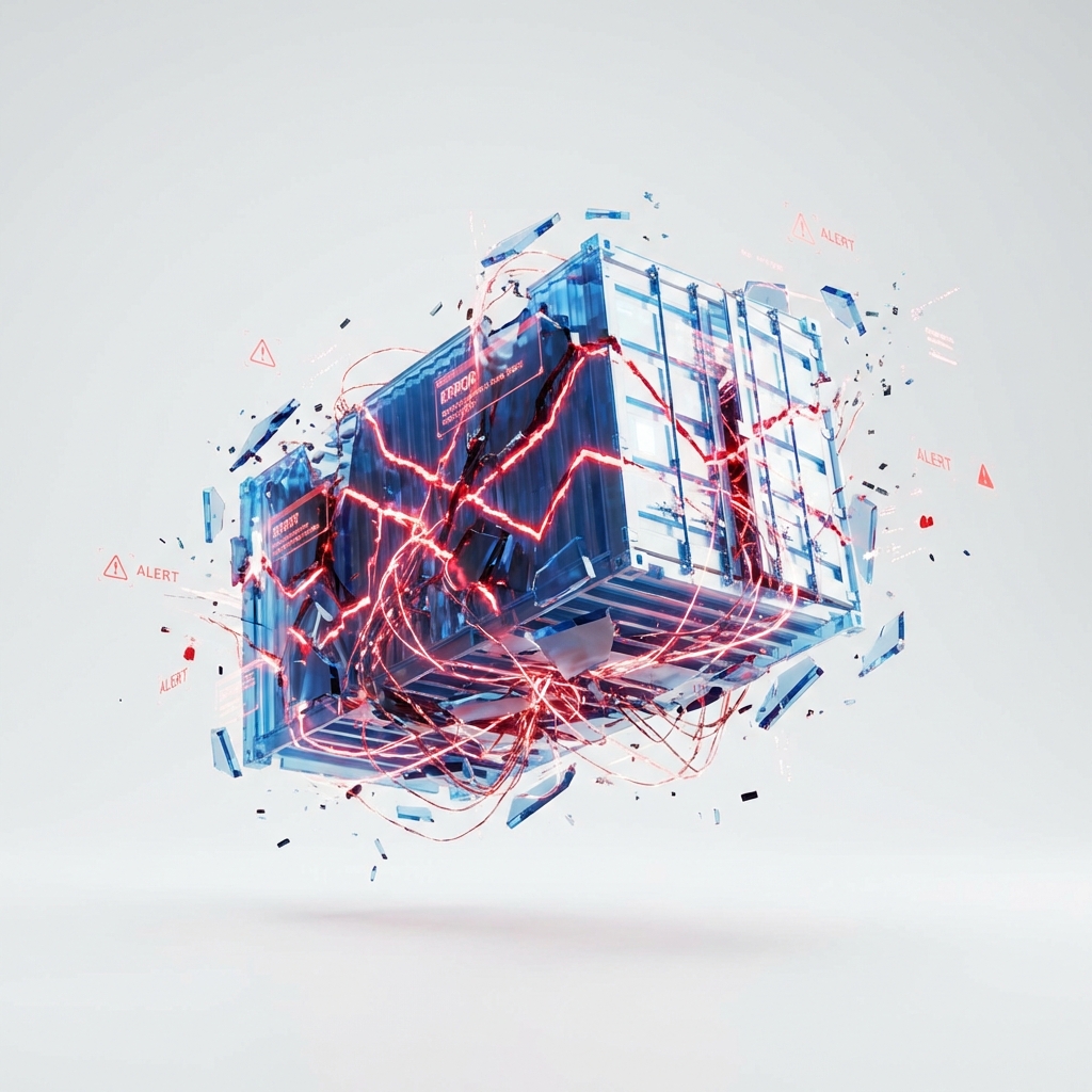 Visualization of broken supply chain and data loss